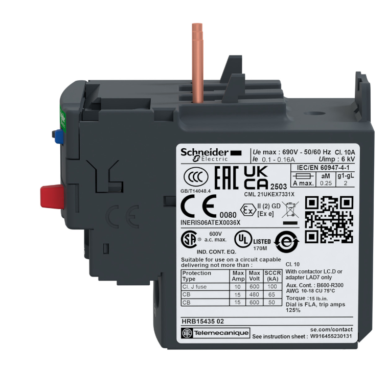Schneider LRD05 TeSys LRD thermal overload relays - 0.63...1 A - class 10A
