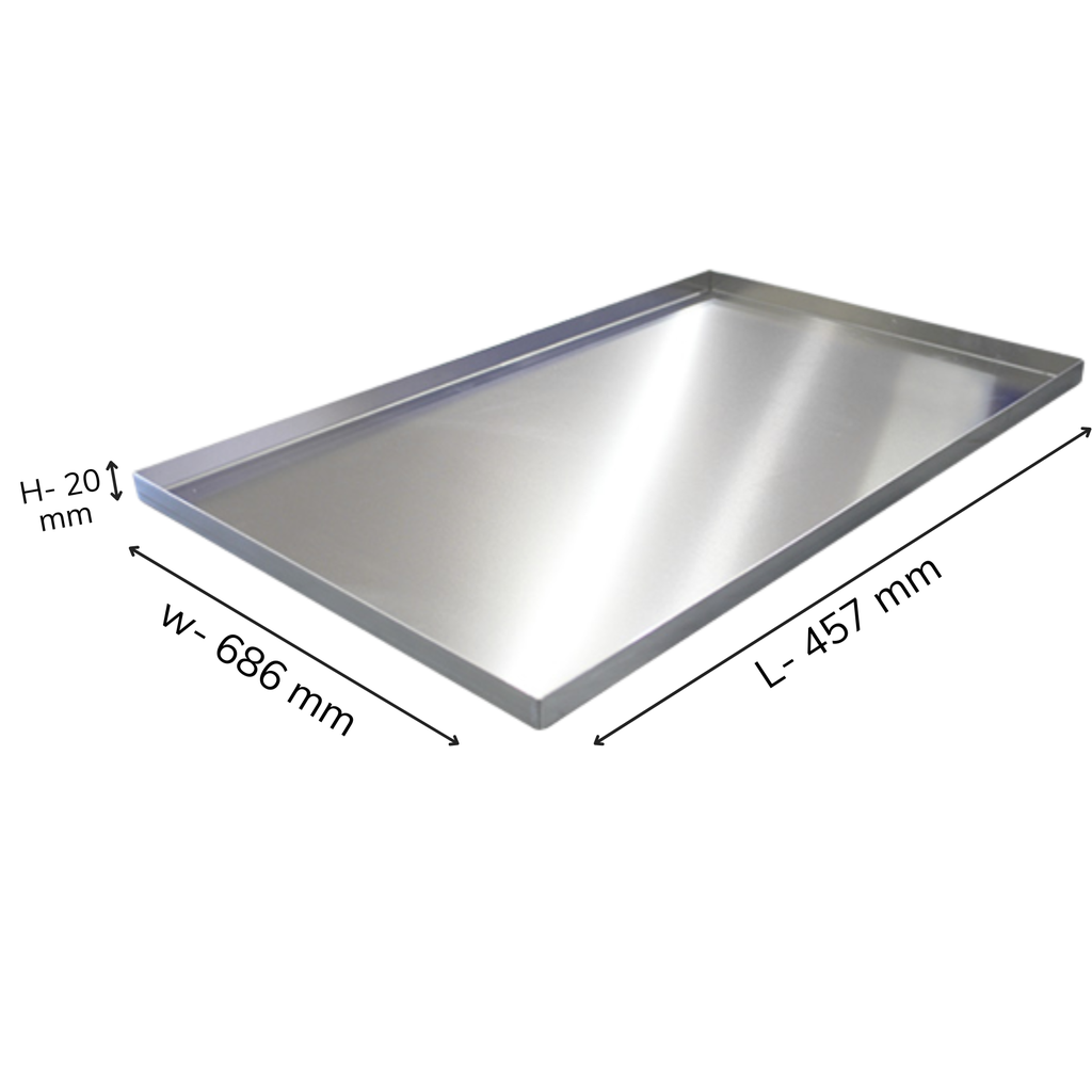 CS aerotherm Puff Trays 457 mm  x 686 mm x 20 mm, 0.8 mm Thickness Alu Steel