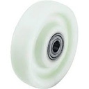 SMH100/125-[SLDNY6206] Solid Nylon Wheel with Ball Bearing & Circlip , Ã˜230x45 , Nylon- Fag 6206ZZ