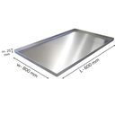 CS aerotherm Plain Trays 800 mm  x 600 mm x 25 mm, 0.8 mm Thickness Alu Steel