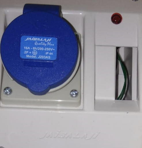 [J203AS] Jai Balaji J203AS 16A 3 Pin Angled Socket