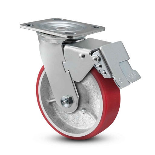 [Caster Wheel with Lock – 6x2] Swivel Caster Wheel with Lock – 6x2 Inches (200 Kg Capacity)