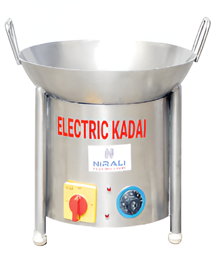 [Nirali Round Kadai 12"] Nirali Electric Kadai With Stand - Round – 12" Model