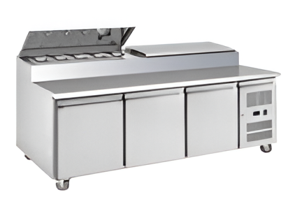 [SH3000/800 (NEW)] Indulge SH3000/800 (NEW) 3 DOOR UNDER COUNTER PIZZA PREP. COUNTER